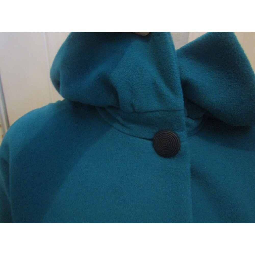 Vintage Mr Jax Wool Cashmere Jacket Womens XL Teal Blue Made Canada - Picture 4 of 11